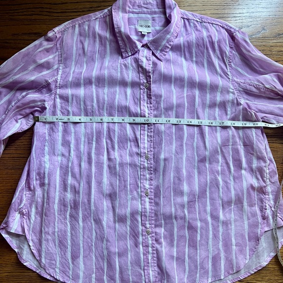 NIC+ZOE Lavender and White Striped Shirt - Picture 7 of 10